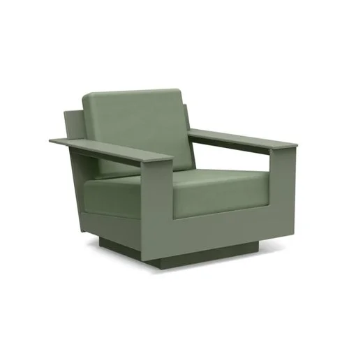 Bold Nisswa Lounge Chair by Loll Designs crafted with HDPE and plush Sunbrella cushions.