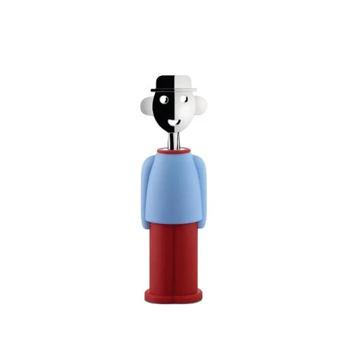 Alessandro M. Corkscrew by Alessi in yellow, blue, pink, and red – playful Italian design by Alessandro Mendini. (Copy)