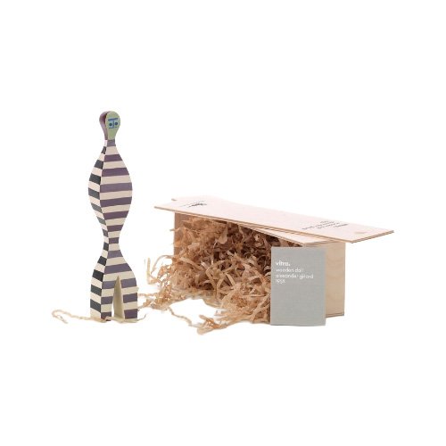 Vitra Wooden Doll No. 16, designed by Alexander Girard in 1953 — handcrafted decor with playful midcentury artistry.