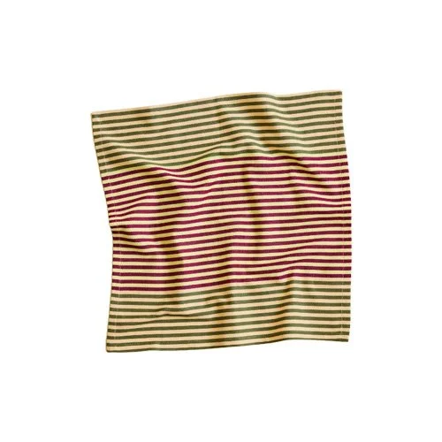 Designer patterned napkins emphasizing color, rhythm, and modern home decor language.