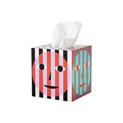 Areaware Everybody Tissue Box Cover by Objects of Common Interest in resin and stone powder.