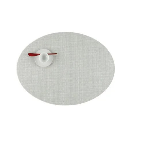 Mini Basketweave Oval Placemats by Chilewich – stylish, durable, and easy to clean for modern dining spaces.