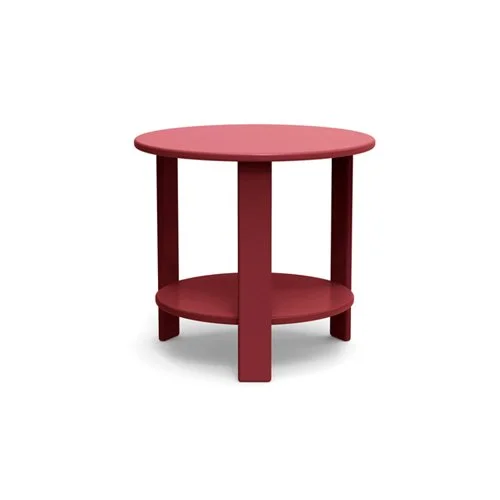Eco-friendly HDPE end table with shelf detail and clean-lined design for patios and decks. (Copy)