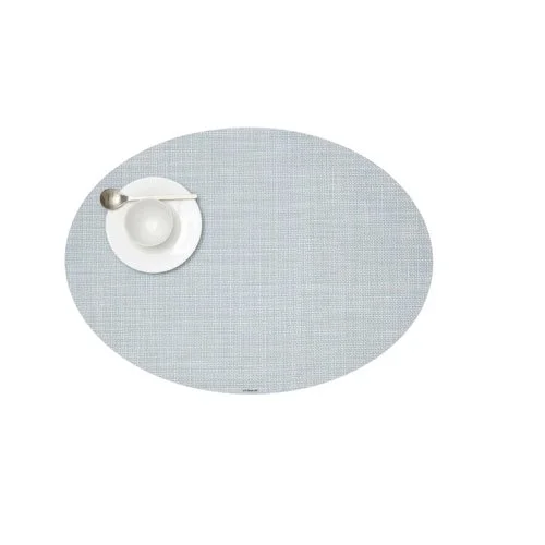 Mini Basketweave Oval Placemats by Chilewich – stylish, durable, and easy to clean for modern dining spaces.