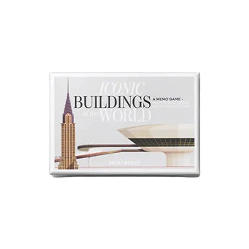 Printworks Iconic Buildings memo game, match iconic buildings with their cities, educational architecture card game