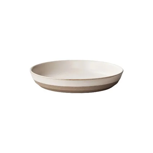 Kinto CLK-151 8" Deep Plate with matte porcelain glaze and Japanese-inspired form.