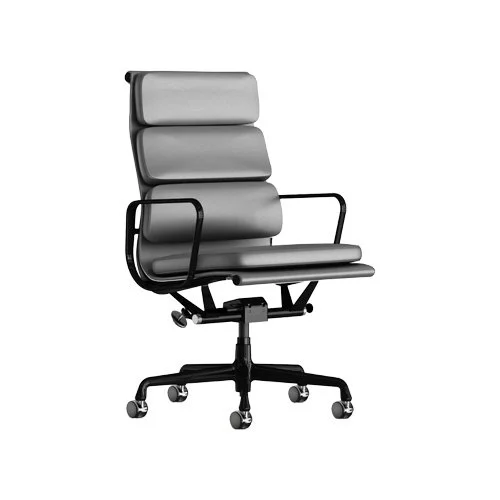 Herman Miller Eames Soft Pad Executive Chair in graphite 2100 series leather