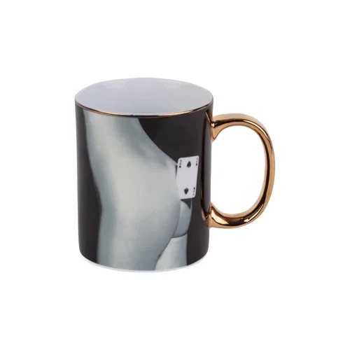 Contemporary ceramic coffee mug with bold playing card imagery (Copy)