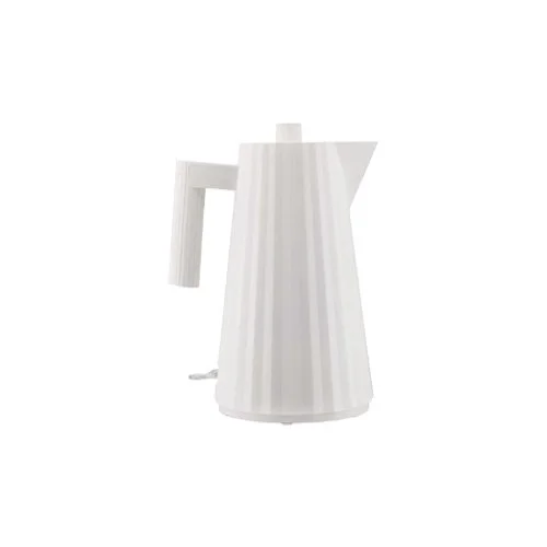 Alessi Plissé Electric Kettle with pleated sculptural design, blending Italian style with everyday function.