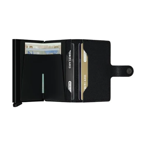 RFID-protected Miniwallet with press-stud closure and one-click card access