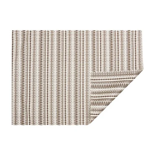 Graphic woven Heddle Rug from Chilewich, eco-friendly design available in multiple sizes and colors.