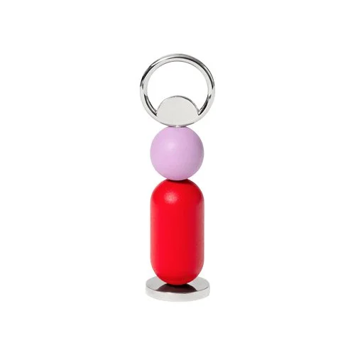 Areaware Abaco bottle opener in Purple Red with adjustable abacus-inspired components