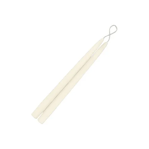 Creative Candles 12-inch taper in Ivory, timeless tone for contemporary styling.
