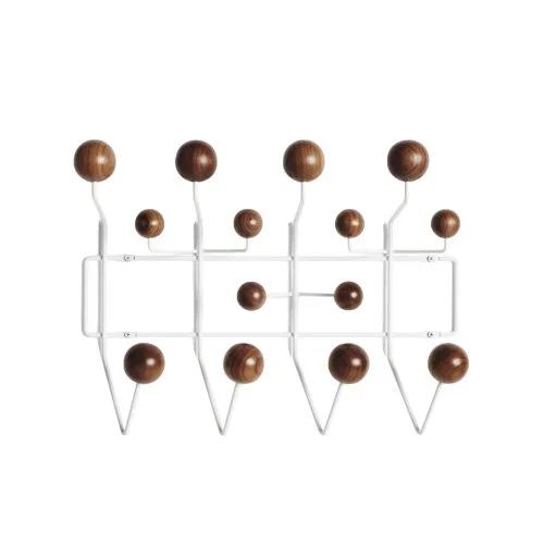 Eames Hang-It-All in Black Walnut and White Walnut with sculptural frame.