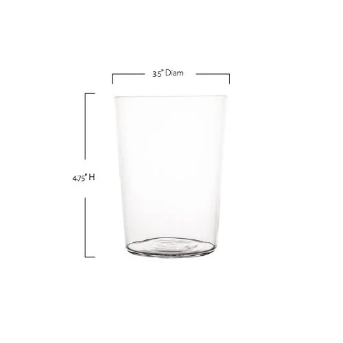 Mouth-blown glass beer tumbler combining sustainability with timeless Spanish design.