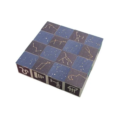 Durable wooden learning blocks emphasizing celestial study and child-focused educational play.