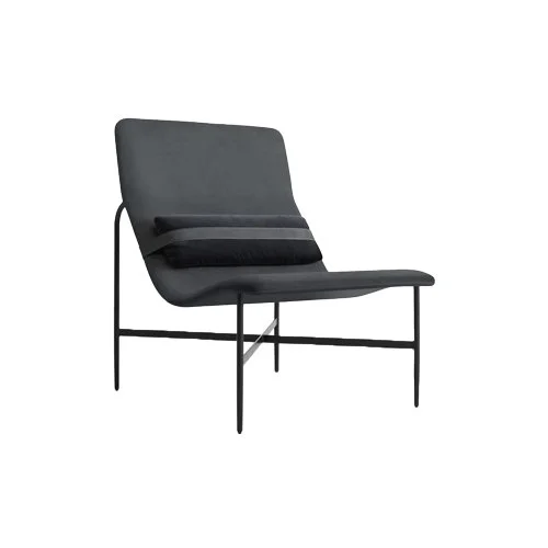 Upholstered Deep Thoughts Chair in leather for stylish, low-profile lounging.