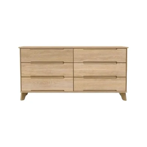 Copeland Linn 6-Drawer Dresser in cherry, oak, or walnut, a modern solid wood storage piece. (Copy)
