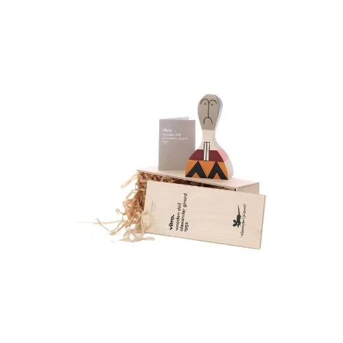Vitra Wooden Doll No. 17, designed by Alexander Girard in 1953 — handcrafted midcentury decor with playful artistic style.