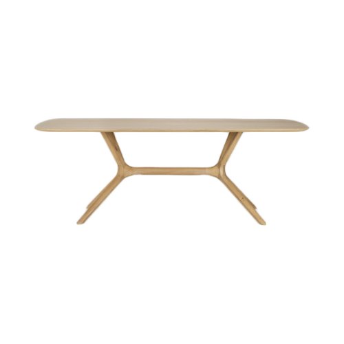 X Dining Table by Ethnicraft – a solid wood dining table featuring distinctive X-shaped legs and a spacious tabletop.