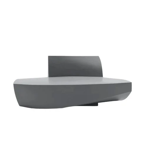 Gehry Sofa by Heller in silver and white—UV-resistant sculptural seating.