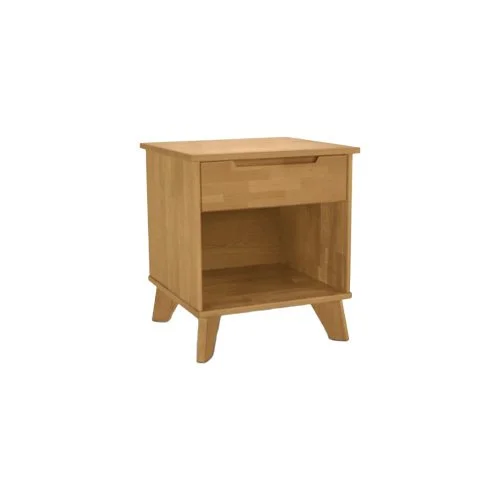Copeland Linn 1-Drawer Nightstand in cherry, walnut, or maple, a modern solid wood design.