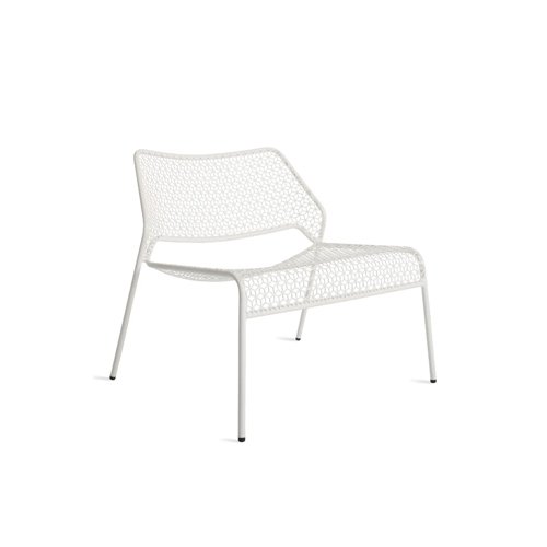 Blu Dot Hot Mesh Lounge – modern powder-coated steel lounge chair with a 3D mesh pattern, perfect for indoor or outdoor use, available in nine finishes.