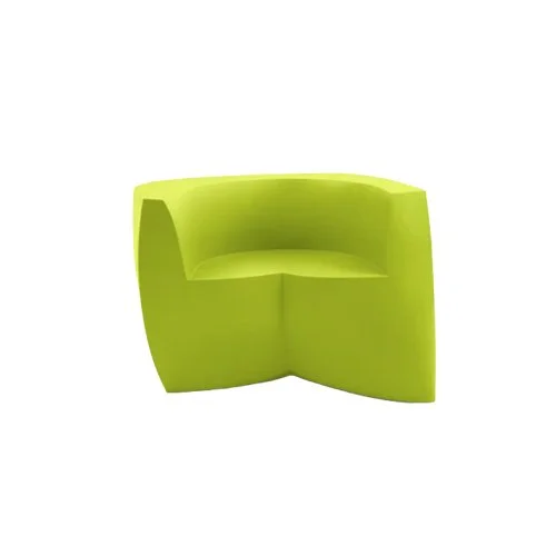 Frank Gehry’s UV-stable lounge chair in bold red and green polyethylene.