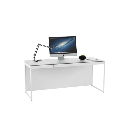 Sleek home office desk featuring integrated cable management and durable materials.