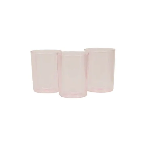Durable large glassware in warm blush tone for refined everyday use.
