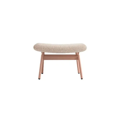 Modern upholstered ottoman designed for lounging, seating, or layering.