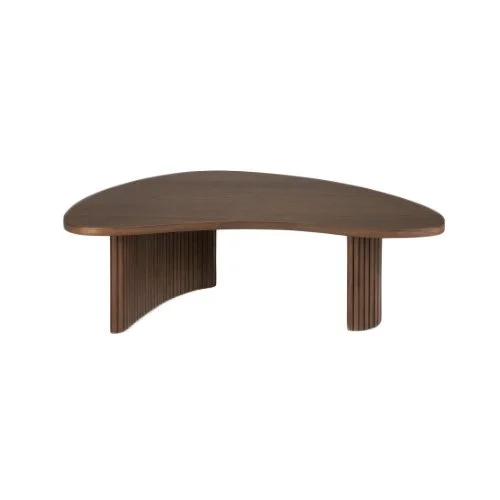 Ethnicraft oak coffee table with organic curves and minimalist design