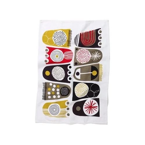 Mezzaluna Studio Tulips tea towel hand-printed on cotton with eco-friendly inks.