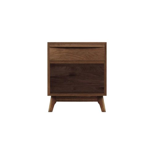 Catalina Nightstand by Copeland, featuring one drawer and open shelf, crafted in Vermont.