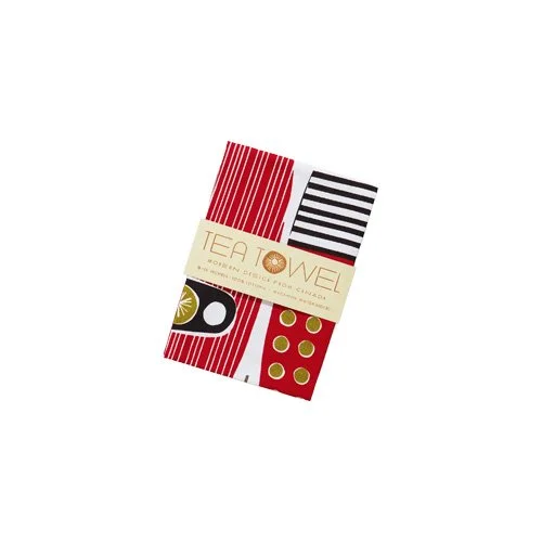 Modern cotton kitchen towel offering absorbent texture and handcrafted detail