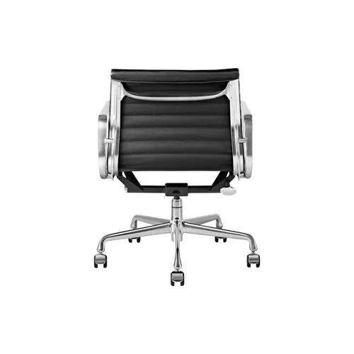 Executive office chair with polished aluminum or black frame options