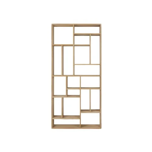 Ethnicraft M Rack in solid oak with sculptural, open geometric shelving (Copy)