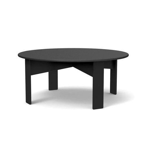 Weather-resistant Lollygagger Round Cocktail Table crafted from recycled materials for sustainable outdoor living. (Copy)