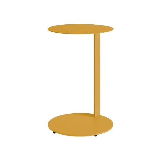 Blu Dot Note Tall Side Table – modern powder-coated steel side table with a cantilevered design, offering a sleek and functional accent for contemporary interiors.
