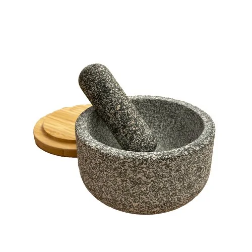 Joseph Joseph Dash pestle and mortar with granite bowl and bamboo lid for modern kitchens