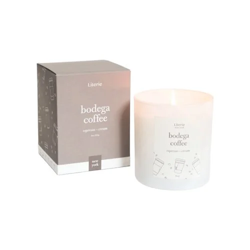 Hand-poured vegan coconut-soy candle inspired by New York mornings.