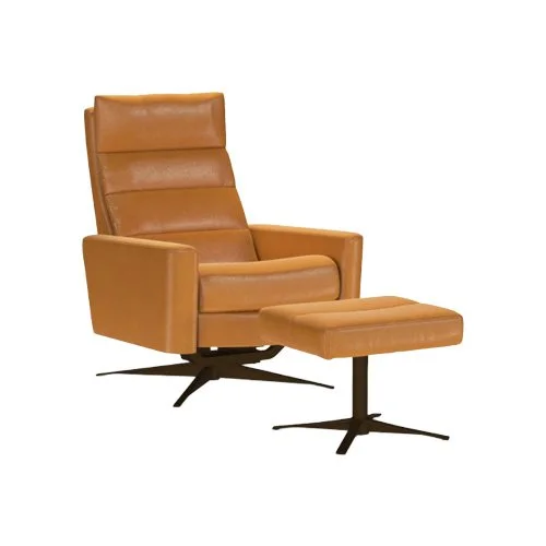 Designer Comfort Air recliner in leather or fabric with wood or metal base styles.