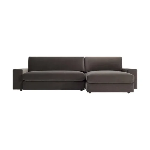 Modern sectional sofa with deep seating and minimalist silhouette