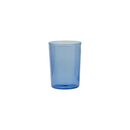 Hawkins New York Essential Glassware in Blue, 12 oz — mouth-blown borosilicate glass with a modern silhouette.