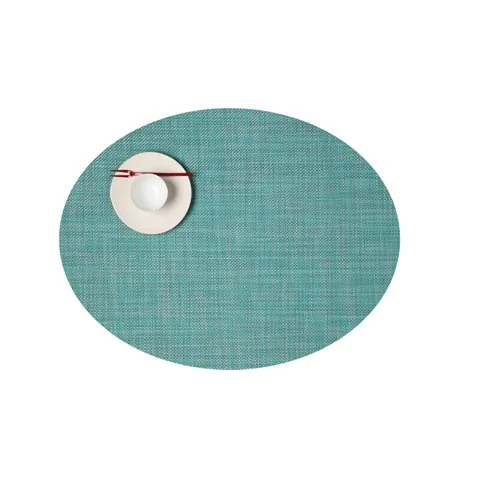 Mini Basketweave Oval Placemats by Chilewich – stylish, durable, and easy to clean for modern dining spaces.