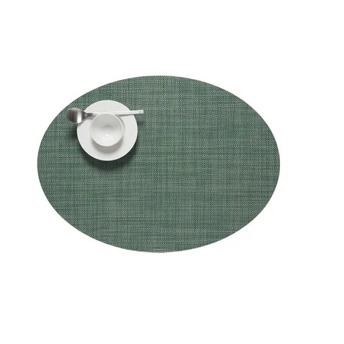 Mini Basketweave Oval Placemats by Chilewich – stylish, durable, and easy to clean for modern dining spaces.
