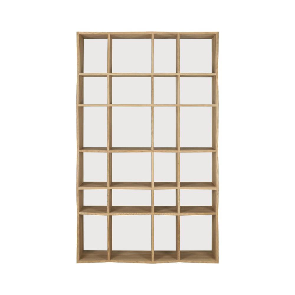 Ethnicraft Z Rack in solid oak with angular silhouette and open-frame design