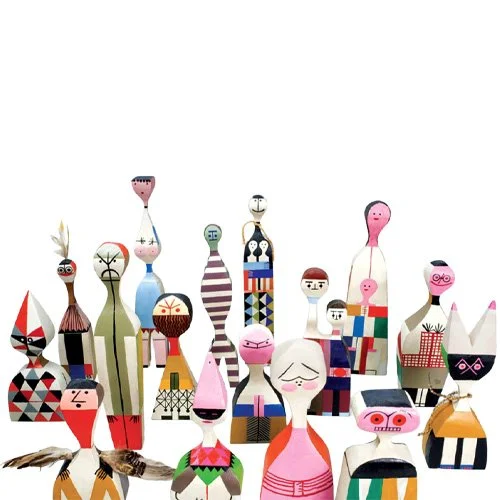 Add a playful accent to modern interiors with Alexander Girard’s Wooden Doll No. 3 for Vitra — a unique, hand-painted midcentury design object.