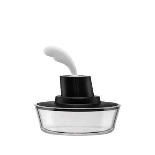 Alessi Ship Shape Container by Giovannoni and Venturini, thermoplastic resin kitchen accessory with boat-inspired form.