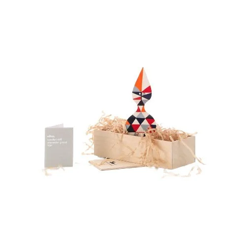 Vitra Wooden Doll No. 12, designed by Alexander Girard in 1953 — handcrafted midcentury decor with playful modern character.